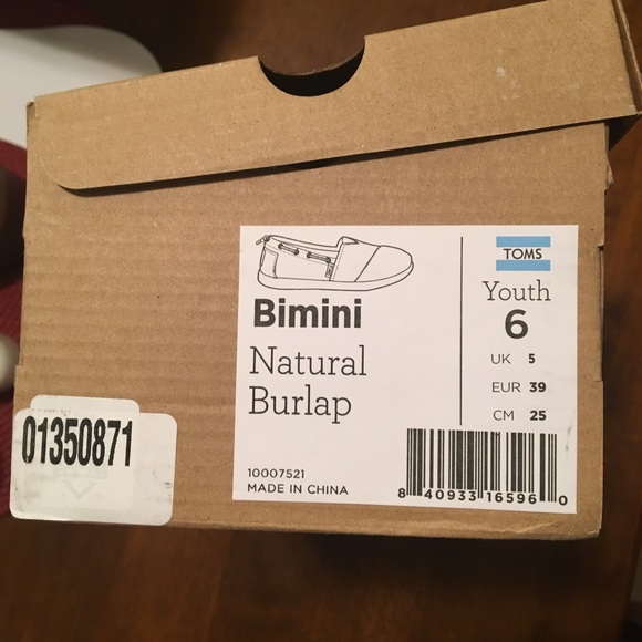 Toms Bimini Natural Burlap - Picture 4 of 6